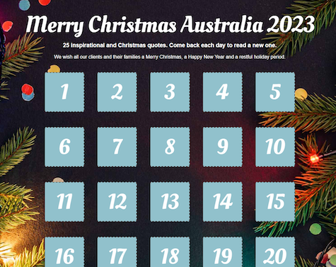 A 2023 Advent Calendar For Our Clients